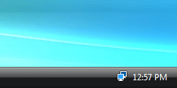 Windows Vista Notification Area Network Icon: Currently Connected To: Network - Access: Local Only: Transferring Data