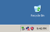 Windows XP Professional Taskbar Notification Area Hide Inactive Icons Disabled